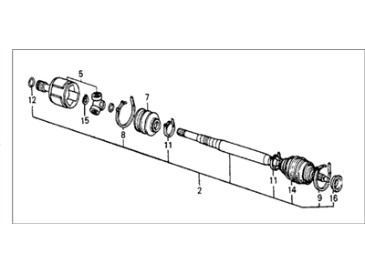 Honda 04650-SR3-300ZZ Outrigger Set, R. Middle Crossmember
