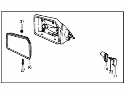 1987 Honda Civic Car Mirror - 88155-SB6-674
