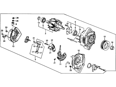 1986 Honda Civic Alternator - 31100-PE0-003