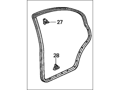 1998 Honda Civic Weather Strip - 72810-S04-003