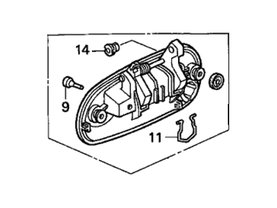 Honda 72140-S01-A01ZB Handle Assembly, Right Front Door (Outer) (Cypress Green Pearl)