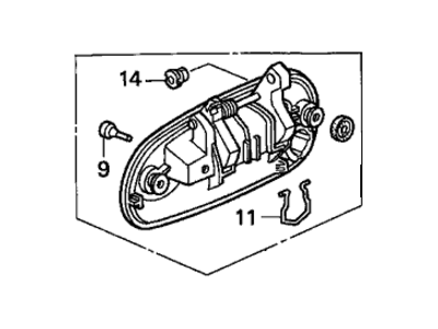 Genuine Honda Door Handle Key Cylinder Lock Clip – 72123-SR0-003 – Snap Ring