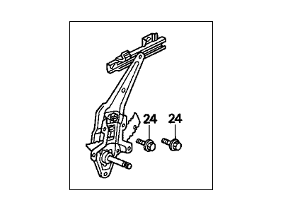 Honda 72750-S01-003 Regulator Assembly, Left Rear Door