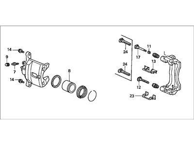 1996 Honda Civic Brake Caliper - 45018-S01-A02RM