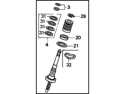 1997 Honda Civic Power Steering Control Valve - 53641-S04-A51