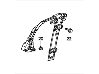 Honda 72210-S04-003 Regulator Assembly, Right Front Door (Manual)