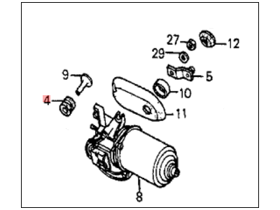 Honda 38411-SB6-671 Motor, Wiper