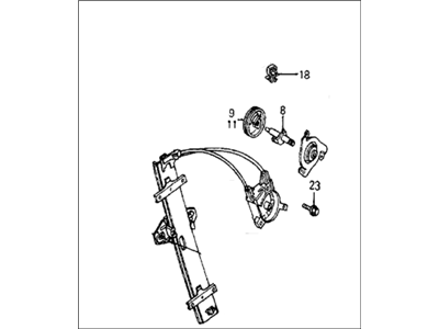 Honda 75320-SB6-013 Regulator, Left Front Door