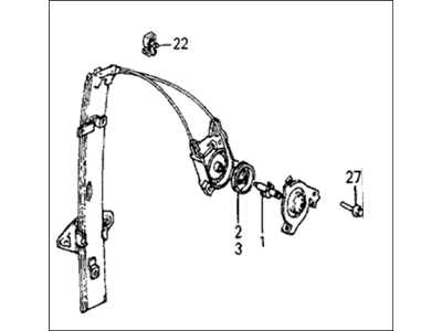 Honda 76310-SB6-013 Regulator, Right Rear Door