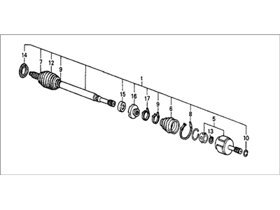 1986 Honda Civic Axle Shaft - 44305-SD9-013