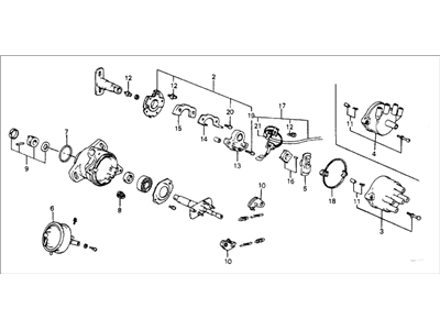 1986 Honda Civic Distributor - 30100-PE1-964