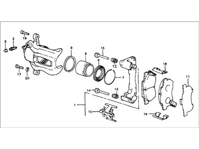 Honda CRX Brake Caliper - 45210-SB2-673