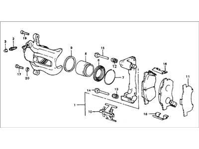 1985 Honda CRX Brake Caliper - 45210-SB2-673