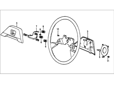 1985 Honda Civic Steering Wheel - 53110-SB3-956ZA