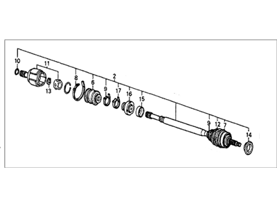 1986 Honda Civic Axle Shaft - 44306-SD9-013