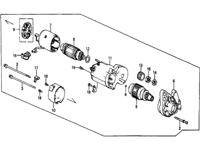 Honda 31200-PE0-661RM Starter Motor Assembly (1.0Kw Drdfe) (Denso)