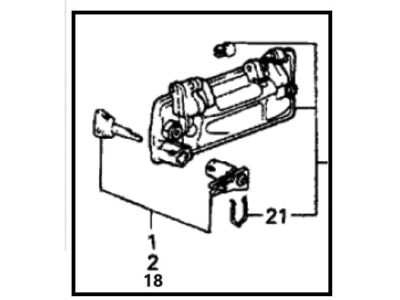 1987 Honda Civic Door Handle - 75620-SB6-023