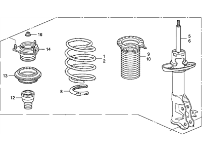 Honda 51601-SVA-A15 Shock Absorber Assembly, Right Front