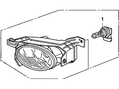 Honda 33901-SVA-A51 Foglight Unit, Passenger Side