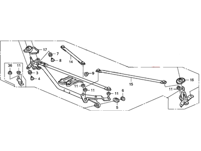 2011 Honda Civic Wiper Linkage - 76530-SVA-A04