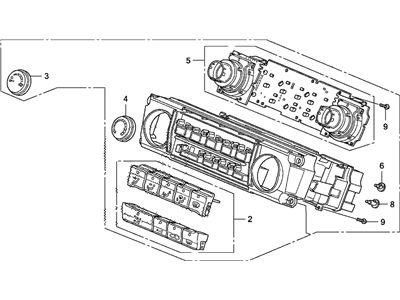 Honda 79500-SVA-A02ZA Control Assy., Heater *NH608L* (UH GUN METALLIC)