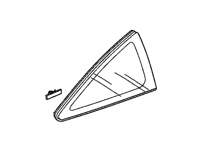 Honda 73501-SVA-A01 Glass Set, R. Quarter (Green)(Magna)