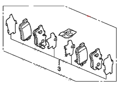 Honda 43022-S5A-J01 Pad Set, Rear