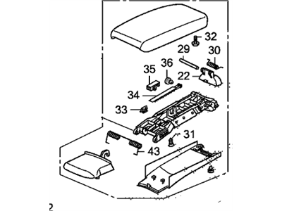 Honda 83450-SNA-U02ZB Armrest Assembly, Console (Atlas Gray)