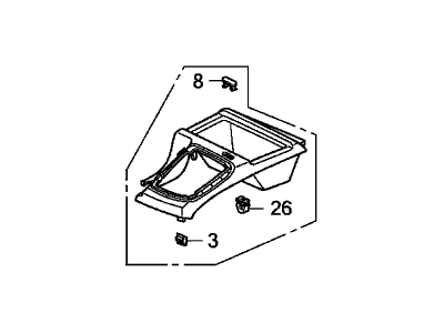 Honda 77295-SNA-A52ZA Panel Assy., Center Console *NH167L* (GRAPHITE BLACK)