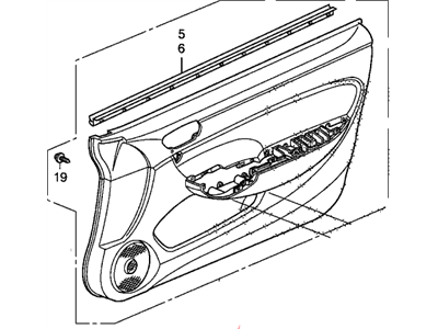 Honda Civic Door Trim Panel - 83553-SVA-A03ZA