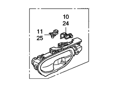 Honda 72160-SVA-A22ZA Handle Assembly, Left Front Inside (Graphite Black)