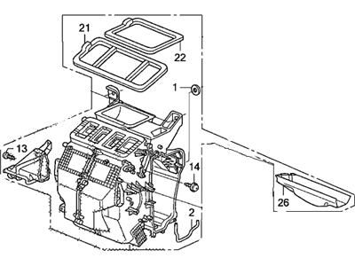 Honda 79106-SNB-A01 Heater Sub-Assy.