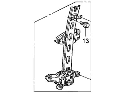 Honda 72210-SVA-A02 Regulator Assembly, Right Front Door Power