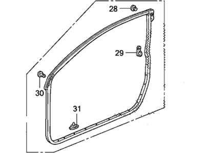 Honda 72350-SVA-305 Weatherstrip,L FR Door