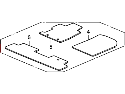 Honda 83600-SVA-A01ZB Floor Mat Set *NH598L* (ATLAS GRAY)