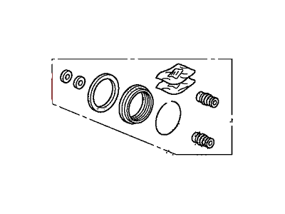 Honda 01463-S5D-A00 Caliper Set, FR.