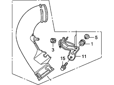 Honda 17252-RRB-A00 Tube Assembly B, Air Inlet