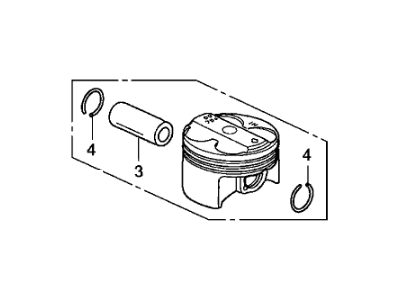 Honda 13020-PRB-A01 Piston Set B (Std)