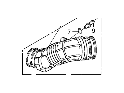 Honda 17228-RRB-A01 Tube Assembly, Air Flow