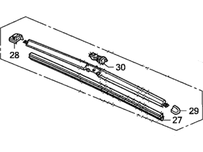 Honda 76630-SVA-A04 Blade, Windshield Wiper (625MM) (Passenger Side)