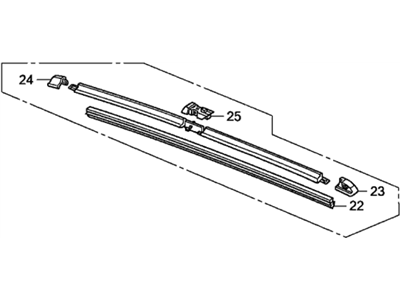 Honda 76620-SVA-A03 Blade, Windshield Wiper (700MM) (Driver Side)