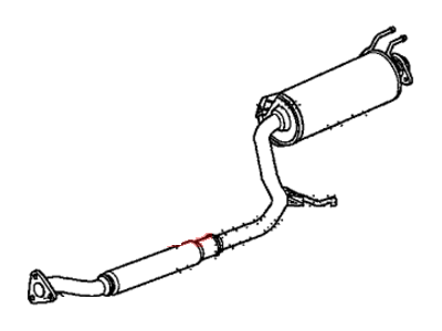 Honda 18220-SVB-A04 Pipe B, Exhuast