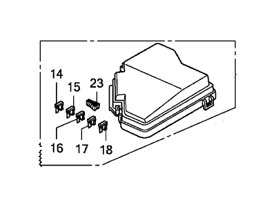 Honda 38256-SVA-A22 Cover, Relay Box (Upper)