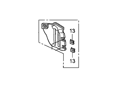 Honda 74591-SVA-A00 Cover, L. RR. Fender