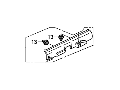 Honda 84251-SVA-A00ZC Garnish Assy., L. Side *NH167L* (GRAPHITE BLACK)