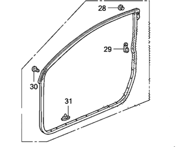 2011 Honda Civic Weather Strip - 72310-SVA-305