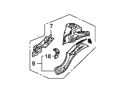 Honda 60750-SNA-A00ZZ Housing, L. FR. Shock Absorber