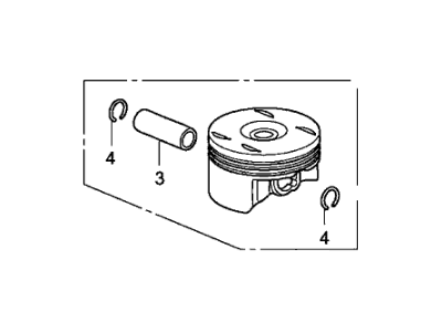 2008 Honda Civic Pistons - 13010-RNA-A00