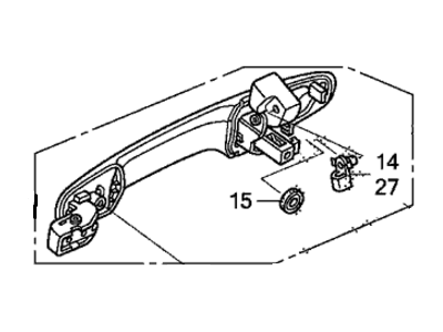 Honda 72180-SNE-A11ZK Handle Assembly, Driver Side Door (Outer) (Rallye Red)