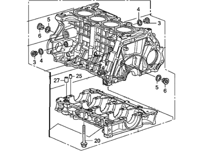 Honda 11000-RNA-811 Block Assy., Cylinder (DOT)